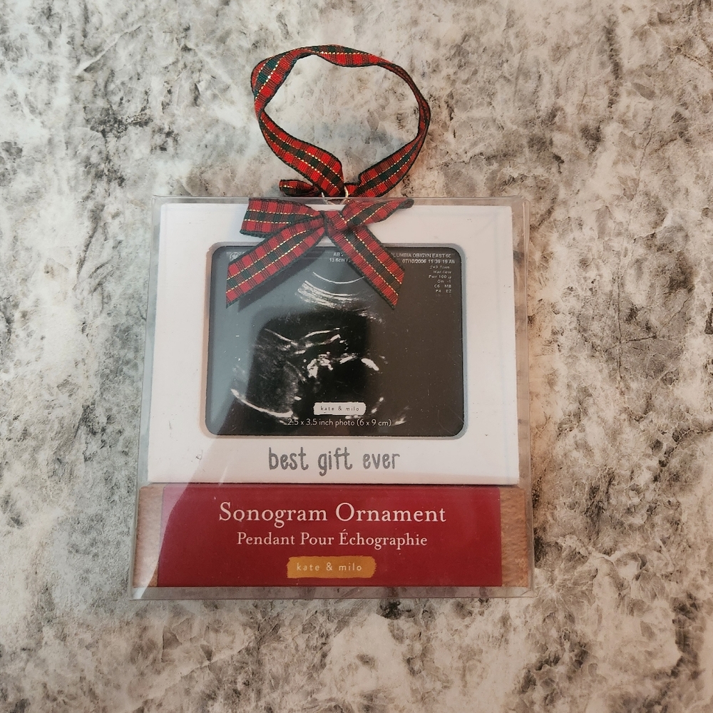 CHRISTMAS Sonogram Ornament "Best Gift Ever"